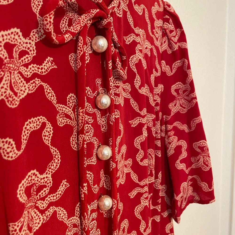 LK Bennett Red Silk Dress